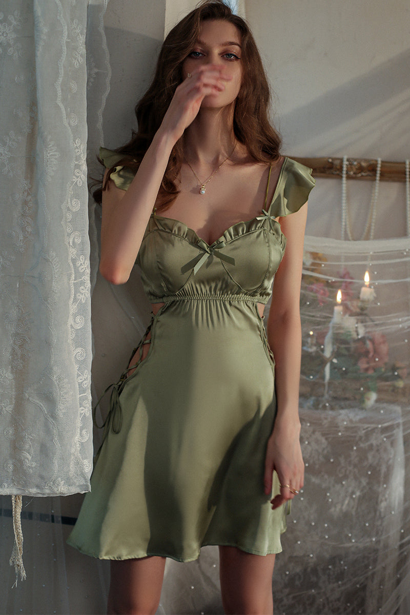 French Ruffle Nightwear Loungewear Set for Indoor & Outdoor Wear