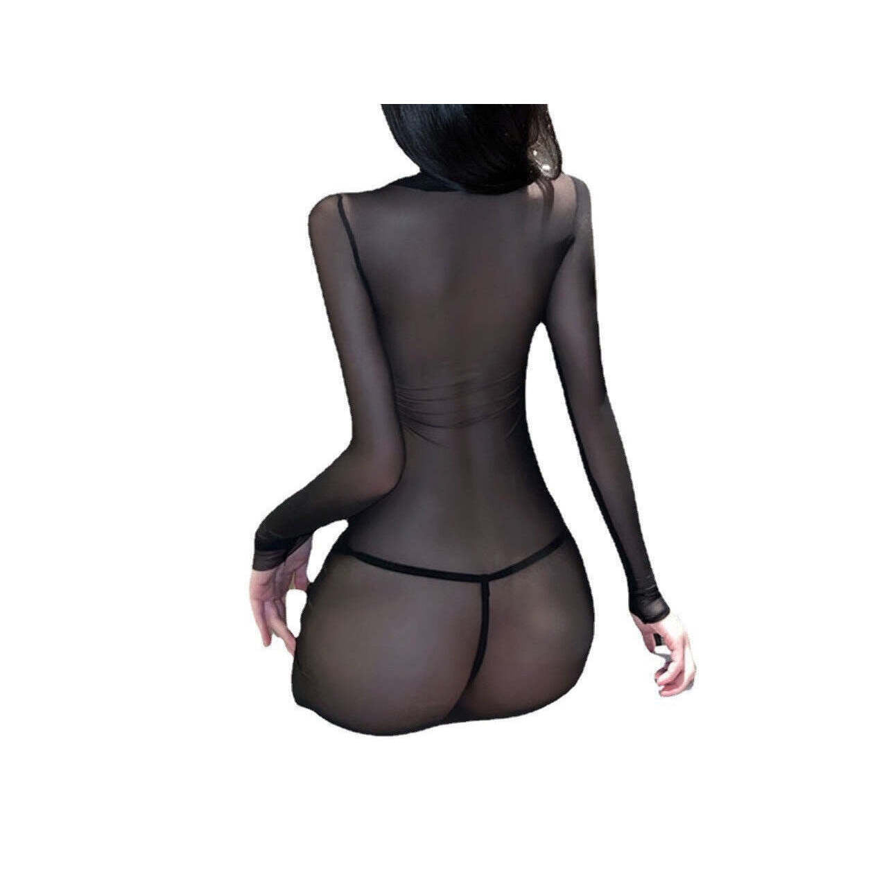 Sexy Plus Size Lingerie for Women – Seductive Open Crotch Lace Babydoll Nightwear, Erotic Bedroom Sleepwear Outfit